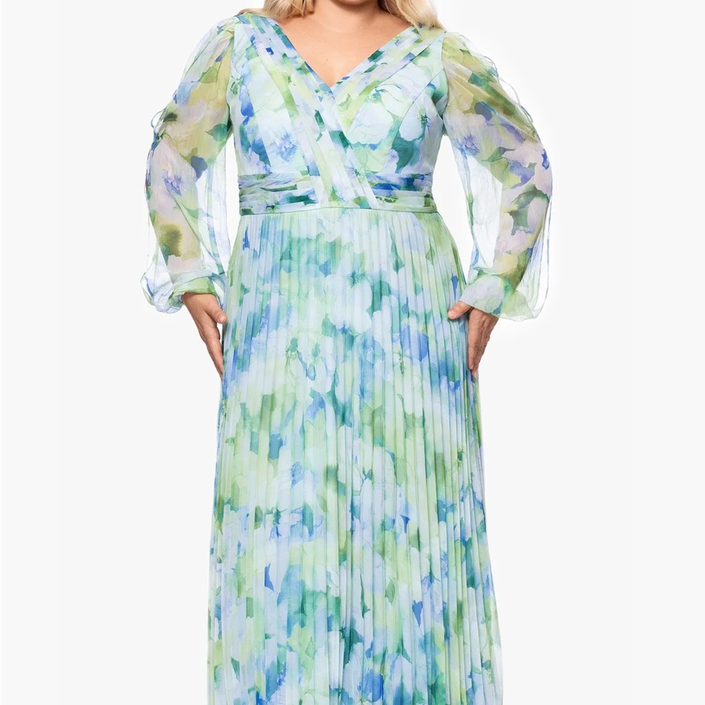Betsy & Adam Maxi Floral Dress